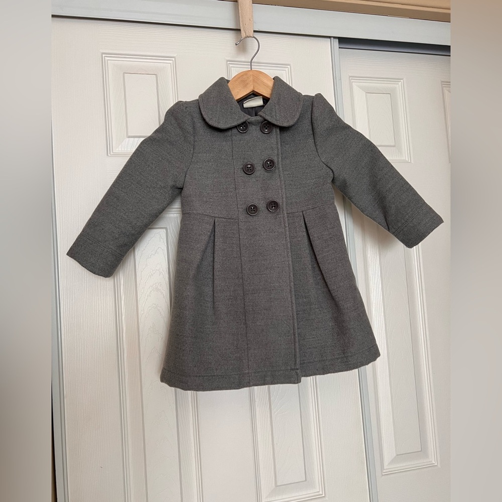 Crazy 8 Charcoal Coat For Girls size 3 - Picture 3 of 7